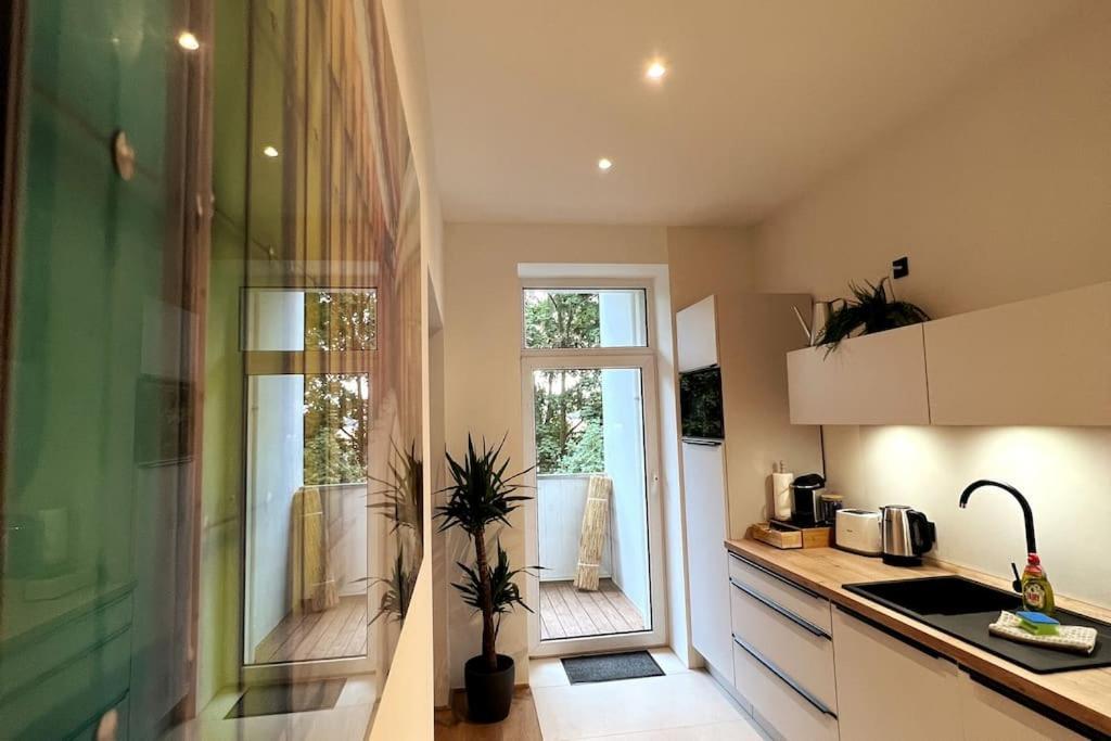 Soul-Apartment Balkon Privatparkplatz 2 Boxspringbetten 55Zoll Tv Wlan Лейпциг Экстерьер фото